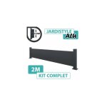 Cloture&jardin - kit cl�ture aluminium gris anthracite 2m - pleine - sur platines - 0, 40 m�tre