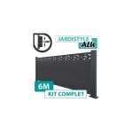 Cloture&jardin - kit clôture aluminium gris anthracite 6m - design - sur platines - 1, 20 mètre Cloture&jardin - kit clôture aluminium gris anthracite 6m - design - sur platines - 1, 20 mètre