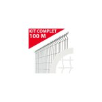 Cloture&jardin - kit grillage rigide blanc 100m - jardimalin - fil 4mm - 1, 23 mètre Cloture&jardin - kit grillage rigide blanc 100m - jardimalin - fil 4mm - 1, 23 mètre