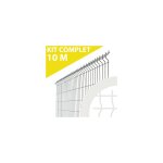 Cloture&jardin - kit grillage rigide blanc 10m - jardimalin - fil 4mm - 1, 23 mètre Cloture&jardin - kit grillage rigide blanc 10m - jardimalin - fil 4mm - 1, 23 mètre