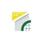 Cloture&jardin - kit grillage rigide vert 10m - jardimalin clips + - fil 4mm - 1, 73 mtre