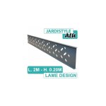 Cloture&jardin - lame design aluminium gris anthracite 2 m�tres - bali