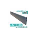 Cloture&jardin - lame pleine aluminium gris anthracite 2 m�tres