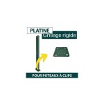Cloture&jardin - platine poteau à clips vert - jardipro Cloture&jardin - platine poteau à clips vert - jardipro