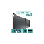Cloture&jardin - portail aluminium gris anthracite - plein - largeur 4m - 1, 80 mtre