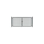 Cloture&jardin - portail barreaud� gris jardiplus - largeur 3m - 1, 50 m�tre