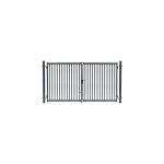 Cloture&jardin - portail barreaud� gris jardiplus - largeur 4m - 1, 50 m�tre
