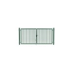 Cloture&jardin - portail barreaud vert jardiplus - largeur 3m - 1, 20 mtre