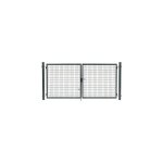 Cloture&jardin - portail grillag� gris jardimalin - largeur 3m - 1 m�tre