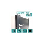 Cloture&jardin - portillon aluminium gris anthracite - plein - 1, 60 m�tre