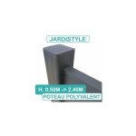 Cloture&jardin - poteau polyvalent 4 entr�es - cl�ture aluminium et composite - 0, 50 m�tre