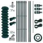 Estexo - clôture de jardin avec rouleau et poteaux en métal galvanisé vert 1, 25 x 15 m Estexo - clôture de jardin avec rouleau et poteaux en métal galvanisé vert 1, 25 x 15 m