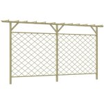 Cl�ture � lattes de jardin avec pergola - cl�ture de jardin bois