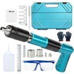 Cloueur beton, pistolet � clous manuel, outil de fixation murale � 5 vitesses, cloueuse pneumatique silencieus ...