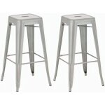Clp - lot de 2 tabourets de bar joshua argent Clp - lot de 2 tabourets de bar joshua argent