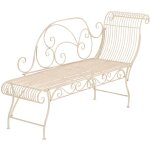 Clp - banc de jardin karma dans la crme d'antica mtallique