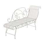 Clp - banc de jardin karma en mtal blanc