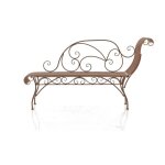 Clp - banc de jardin karma en m�tal brun ancien