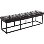 Clp - banc de m�tal noir opaque et rev�tement de type 150 cm - semblable � diff�rentes couleurs colore ...