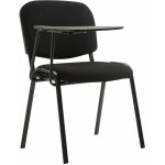 Chaise ken en tissu avec tablette rabattable noir
