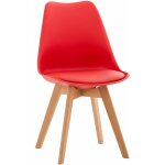 Clp - chaise de salle � manger / cuisine linares rouge plastique