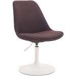Clp - chaise de salle � manger maverick tissu avec pied trompette marron blanc