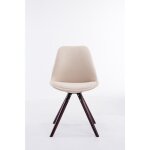 Clp - chaise de tissu avec lignes modernes cadre en bois rond diverses couleurs colore : crème Clp - chaise de tissu avec lignes modernes cadre en bois rond diverses couleurs colore : crème