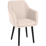 Clp - chaise visiteur utrecht en tissu beige, schwarz