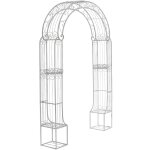 Clp - arche  rosiers alessia en fer forg blanc antique