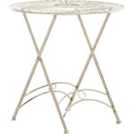 Clp - lgant table extrieure finement dtaille en mtal dans diffrentes couleurs colore : crme antique ...