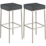 Clp - set 2 tabourets de bar montr�al en gris, edelstahl