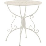 Table de jardin ronde amanda blanc