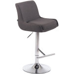 Clp - tabouret de banque avec design �l�gant rembourr� en diff�rentes couleurs tissu colore : gris fonc� ...