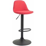 Tabouret de bar kiel en tissu noir rouge