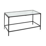 Cmp iberica - table basse verre noir moderne - style minimaliste