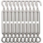 Coavas - tendeur cable crochet m5 (crochet et oeil), tendeur fil acier / tendeur cable inox en acier ...