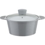 Cocotte en fonte d'aluminium - gsw - bolero - 28 cm - induction - gris / blanc