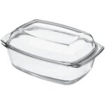 Cocotte rotissoire (34, 8 x 20, 3 x 13, 2cm) en verre, prise en main facile pour four et micro - ondes ...