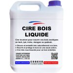 Codve bois - cire bois liquide - 5 l - codeve bois - pour l'entretien de votre bois exotique en teck, ...