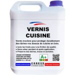 Vernis cuisine - 4x5 l - codeve bois - pour la protection de votre meuble ou desserte de cuisine en bois. ...