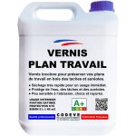 Codève bois - vernis plan de travail - 5 l - codeve bois - incolore pour un plan de travail en bois massif, ... Codève bois - vernis plan de travail - 5 l - codeve bois - incolore pour un plan de travail en bois massif, ...