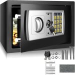 Coffre - fort domestique ignifuge et �tanche avec serrure � cl�, coffre - fort portable de 8, 5 litres, ...