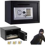 Coffre - fort ignifuge, coffre - fort en acier � double s�curit� de 16 litres, coffre - fort pour meubles, ...
