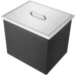 Mophorn - coffre  glace encastr, 21'l x 17'l x 18'h en acier inoxydable, glacire commerciale de 40 ...