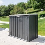 Toomax - coffre de jardin en rsine 1270 l anthracite 145x85x124cm - osborn