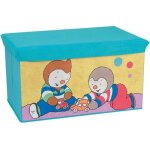 Coffre � jouets pliable - fun house - t'choupi - banc de rangement - 55, 5 x 34, 5 x 34 cm