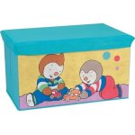 Coffre  jouets pliable - fun house - t'choupi - banc de rangement - 55, 5 x 34, 5 x 34 cm