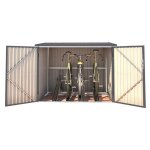 Chalet&jardin - coffre en mtal - 4 vlos - 4, 02m - 203 x 198 x 157 / 142 cm