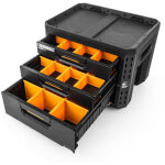 Coffre � outils empilable toughbuilt stacktech xl tb - b1 - d - 73 3 tiroirs ip65