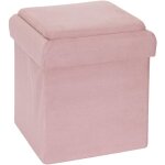 The home deco kids - coffre pouf pliable brique rose home deco kids
